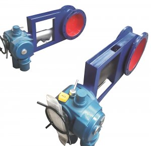 圓形電動調(diào)節(jié)插板閥DN300，國產(chǎn)電動插板